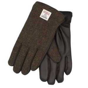 Harris Tweed Gloves in Brown Barleycorn