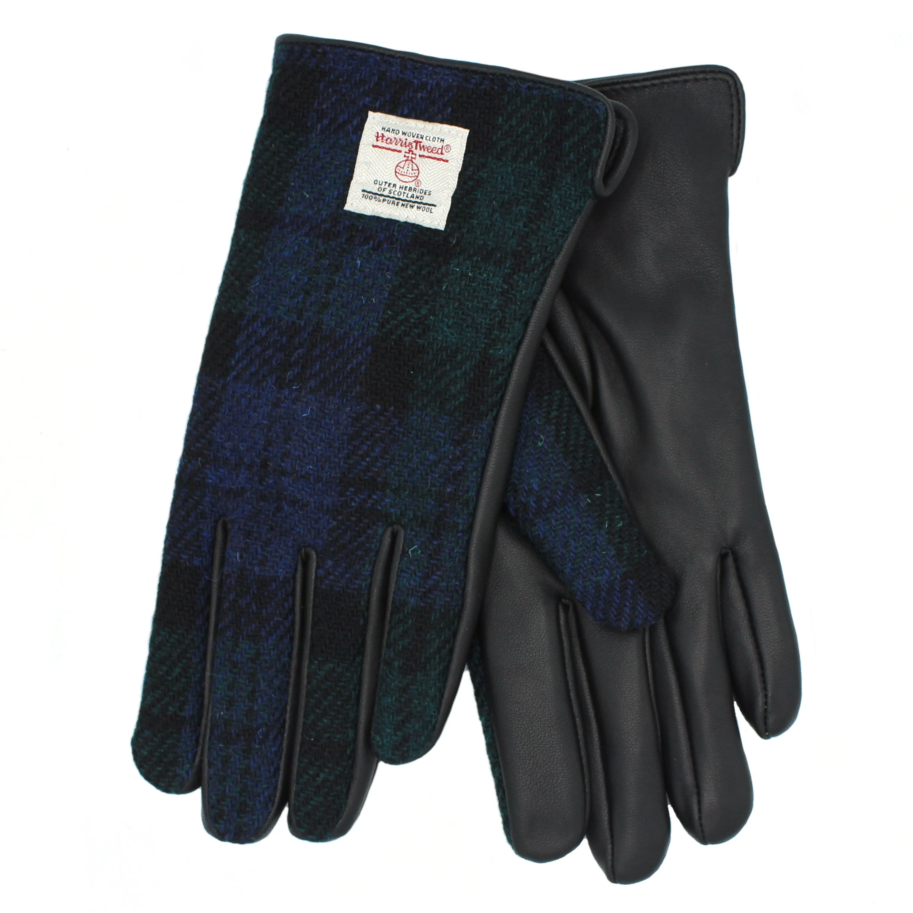 Harris Tweed Ladies Gloves in Blackwatch Tartan
