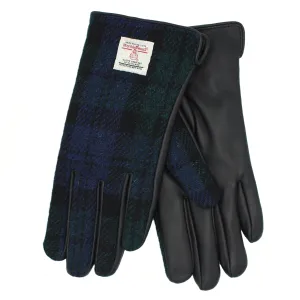 Harris Tweed Ladies Gloves in Blackwatch Tartan