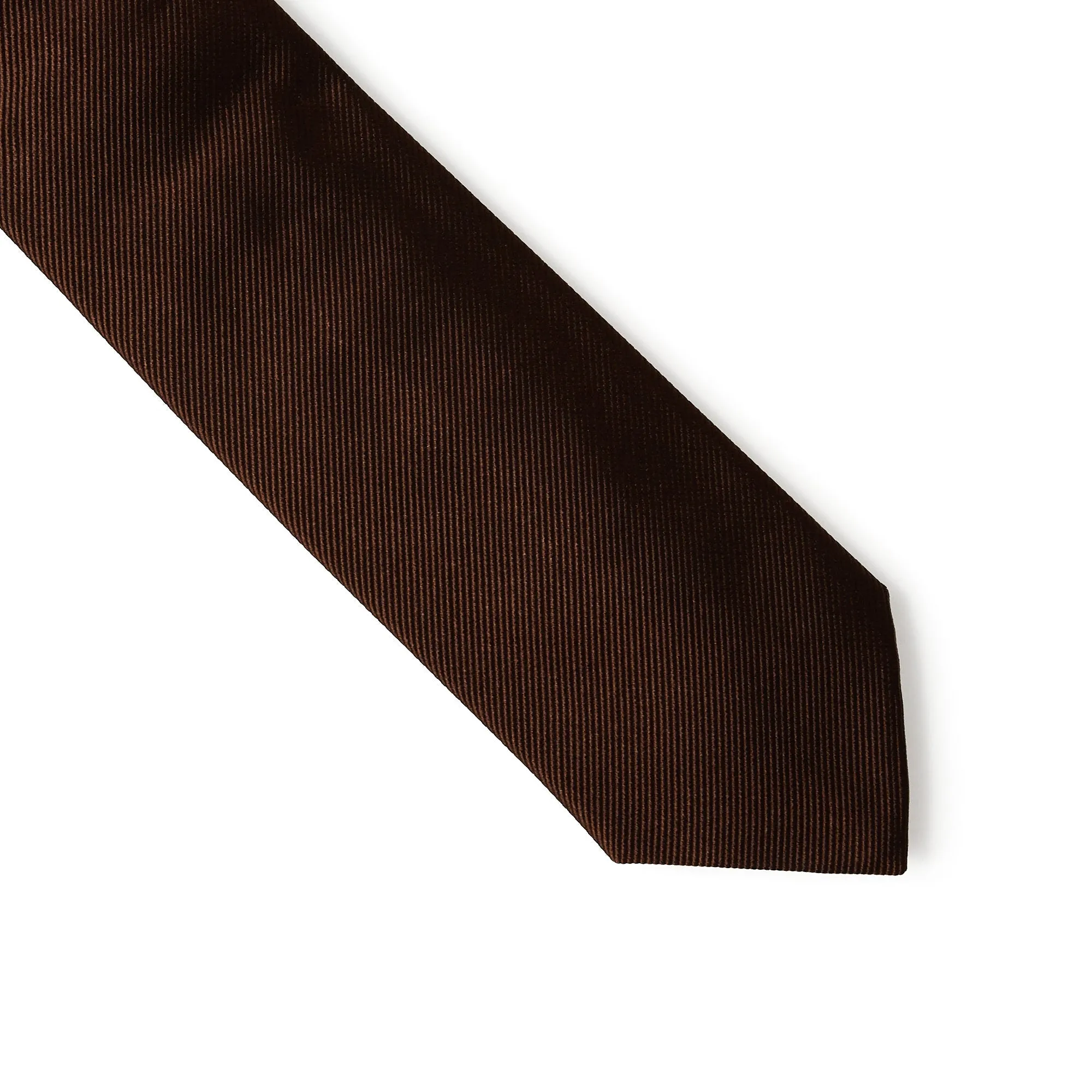 HENRY SARTORIAL 3 Fold Zeus Collection Tie BROWN