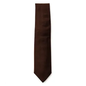 HENRY SARTORIAL 3 Fold Zeus Collection Tie BROWN