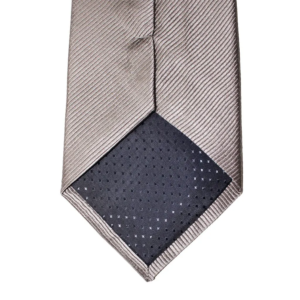 HENRY SARTORIAL Plain Silk Tie GREY