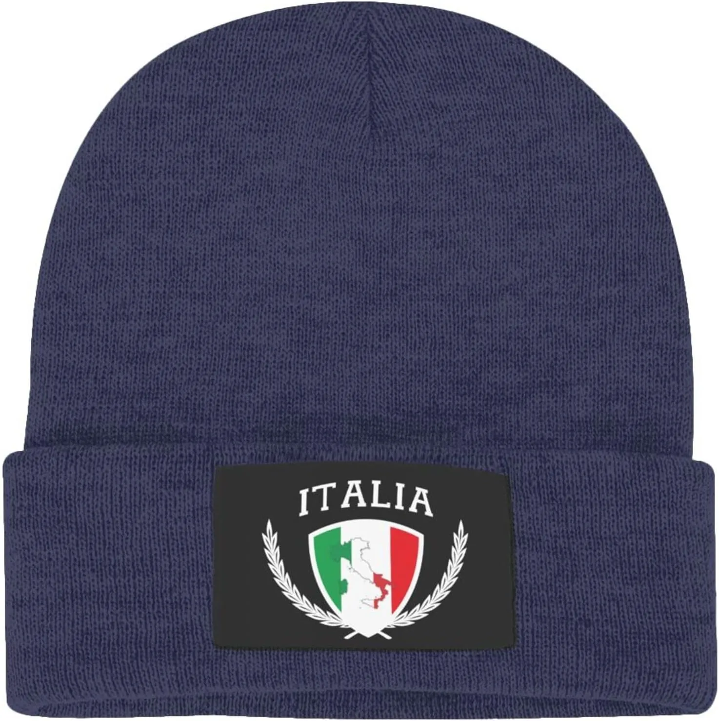 Italia Italy Italian Flag Knit Beanie Winter Hats for Men and Women Knitted Cuffed Skull Cap Acrylic Daily Beanie Hat