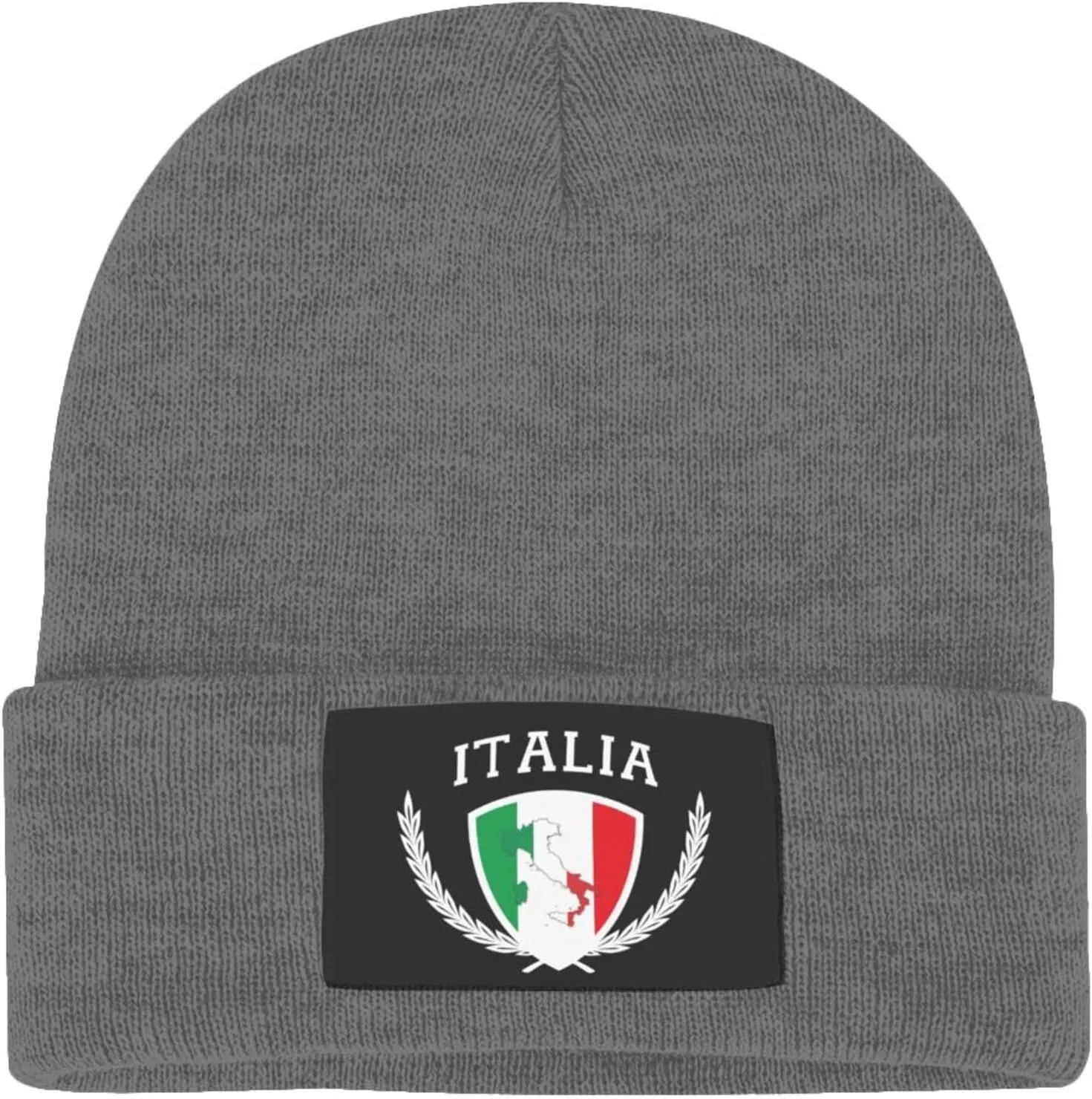 Italia Italy Italian Flag Knit Beanie Winter Hats for Men and Women Knitted Cuffed Skull Cap Acrylic Daily Beanie Hat