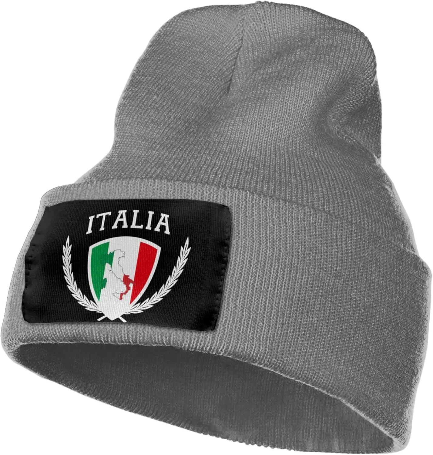 Italia Italy Italian Flag Knit Beanie Winter Hats for Men and Women Knitted Cuffed Skull Cap Acrylic Daily Beanie Hat