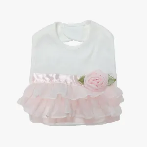 Ivory Girls Ruffle Bib