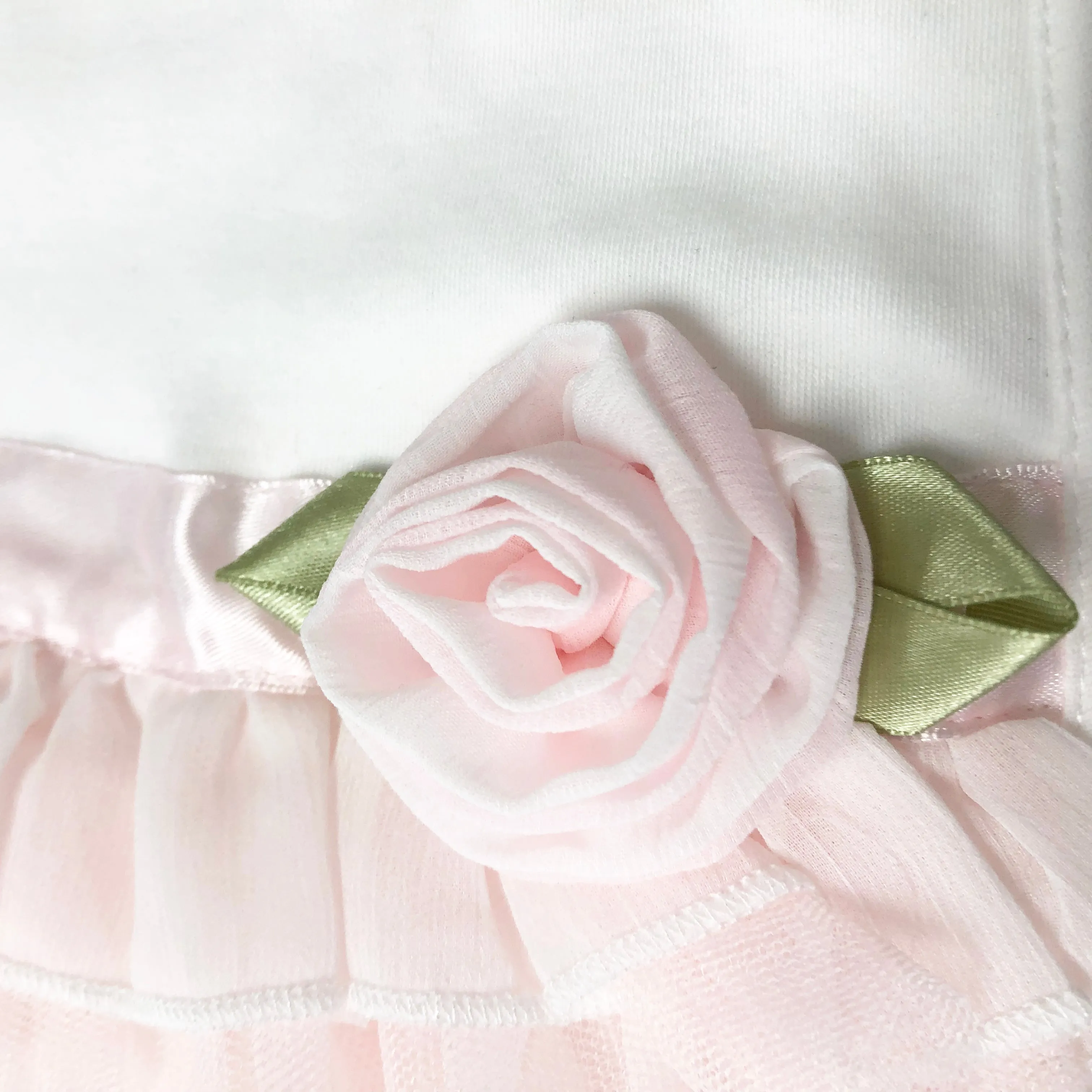 Ivory Girls Ruffle Bib
