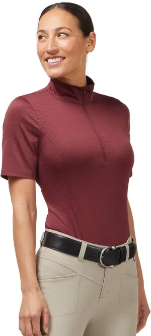 Kerrits Women's Ice Fil Lite Short Sleeve Shirt  Cooling Sun Protection Shirt for Horse Riding, Golf, Hiking