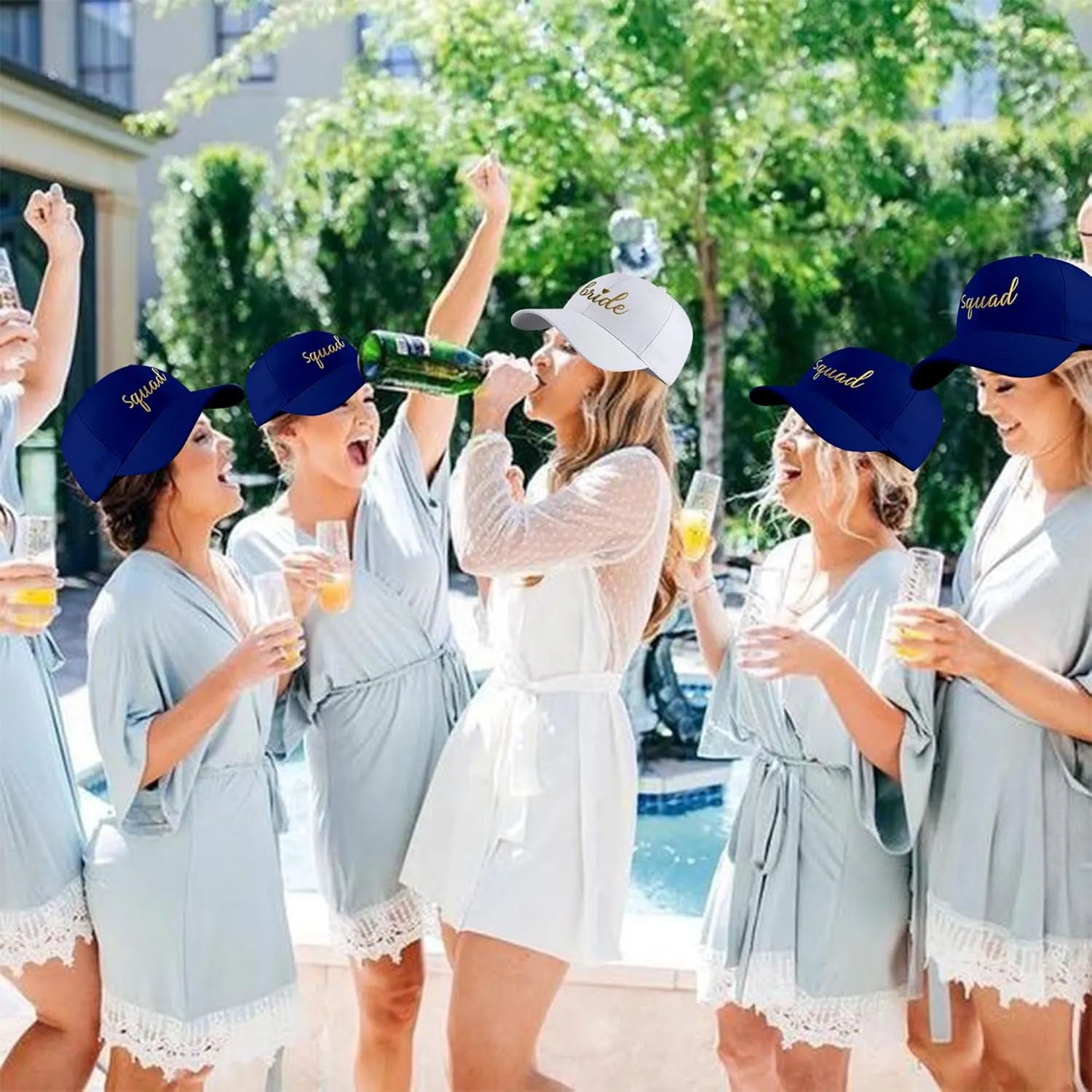 LADY&HOME Bachelor/Bachelorette Party Baseball Hats Set, Embroidered Adjustable Cotton Truck Caps