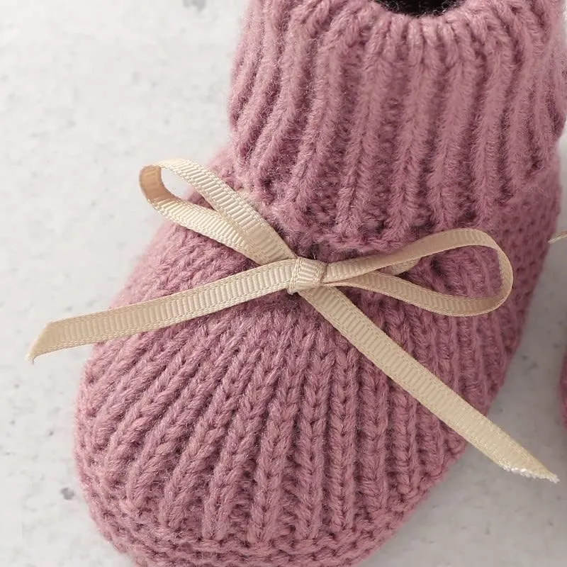 LAWKUL Baby Outfit Cotton Knit Newborn Infant Romper Knitted Longsleeve Sweater Clothes With Warm Hat Set Toddler Boy Girl