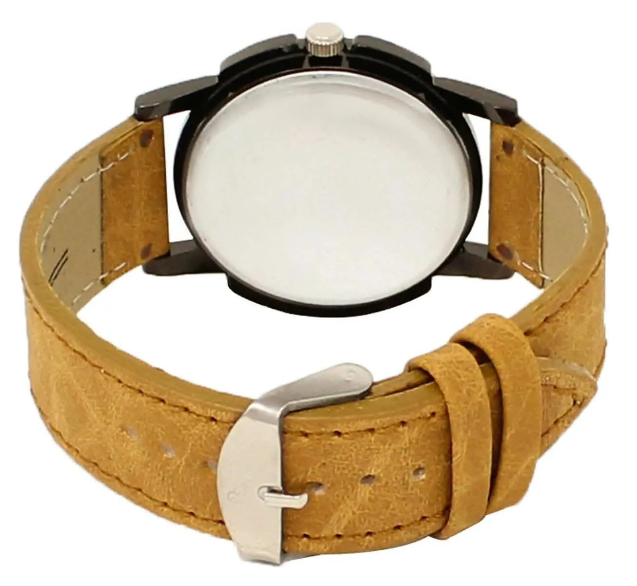 LOREM Black Roman Analog Watch For Men LR19