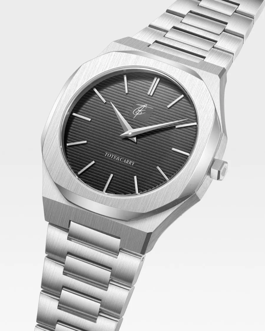 Lux Ambassador Silver Black Watch