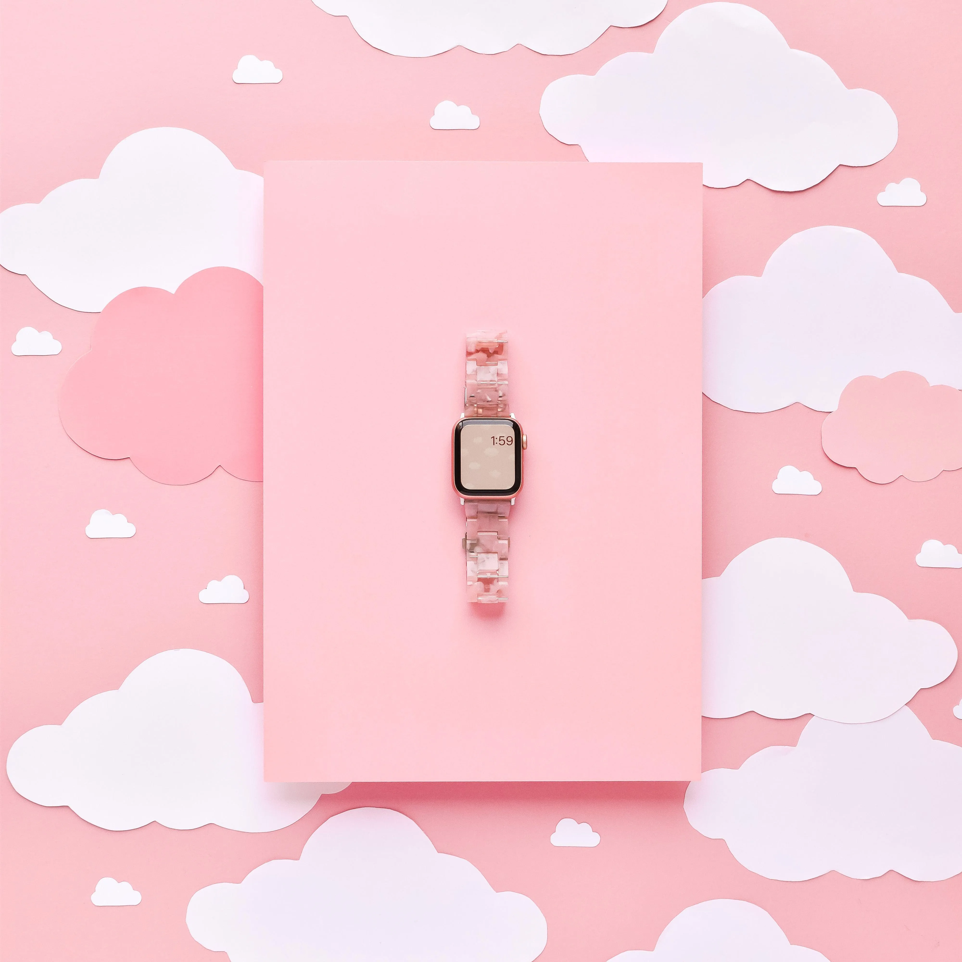 Luxe Pink Clouds Apple Watch Strap