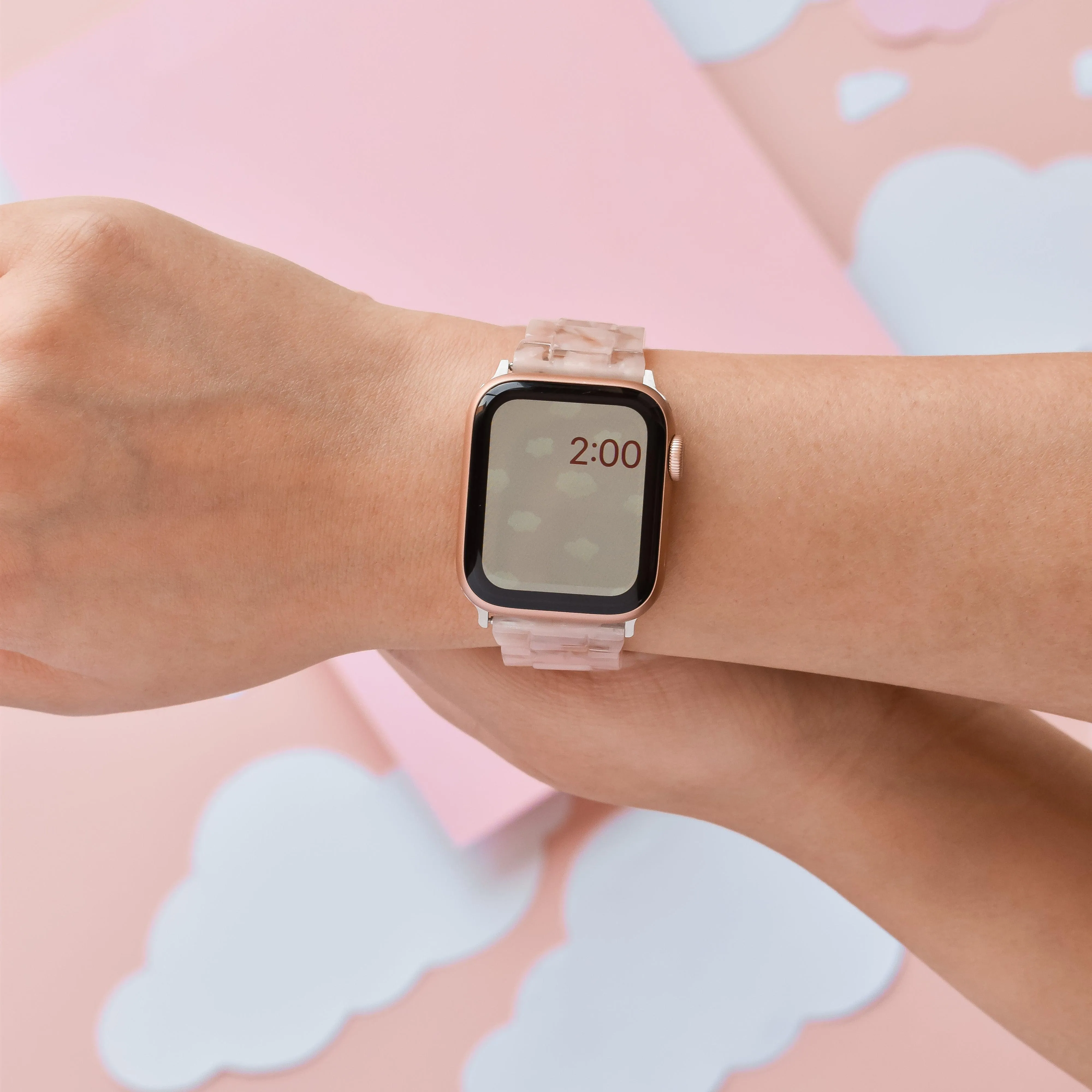 Luxe Pink Clouds Apple Watch Strap