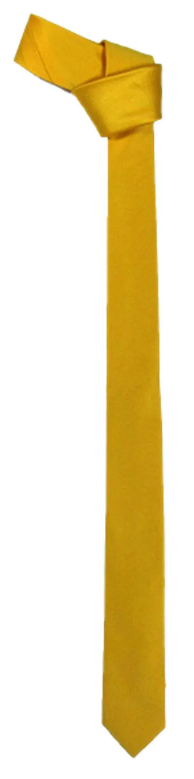 Men’s Boys Slim Skinny Solid Color Shiny Plain Satin Tie Wedding Party Thin Necktie