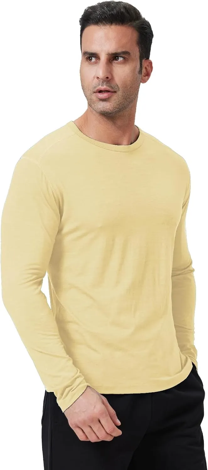 Outdoor Men's Merino Wool Quick-Drying Hiking Warm Long-Sleeved Underwear Sports ski Base top 180g