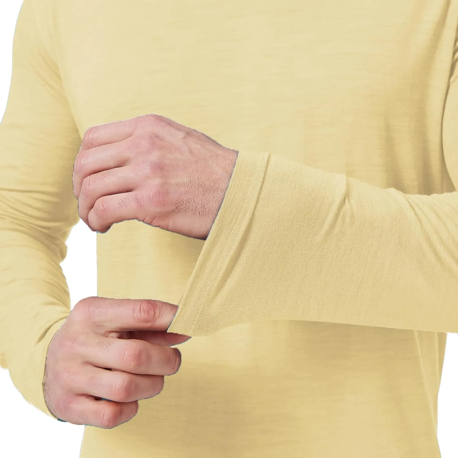 Outdoor Men's Merino Wool Quick-Drying Hiking Warm Long-Sleeved Underwear Sports ski Base top 180g