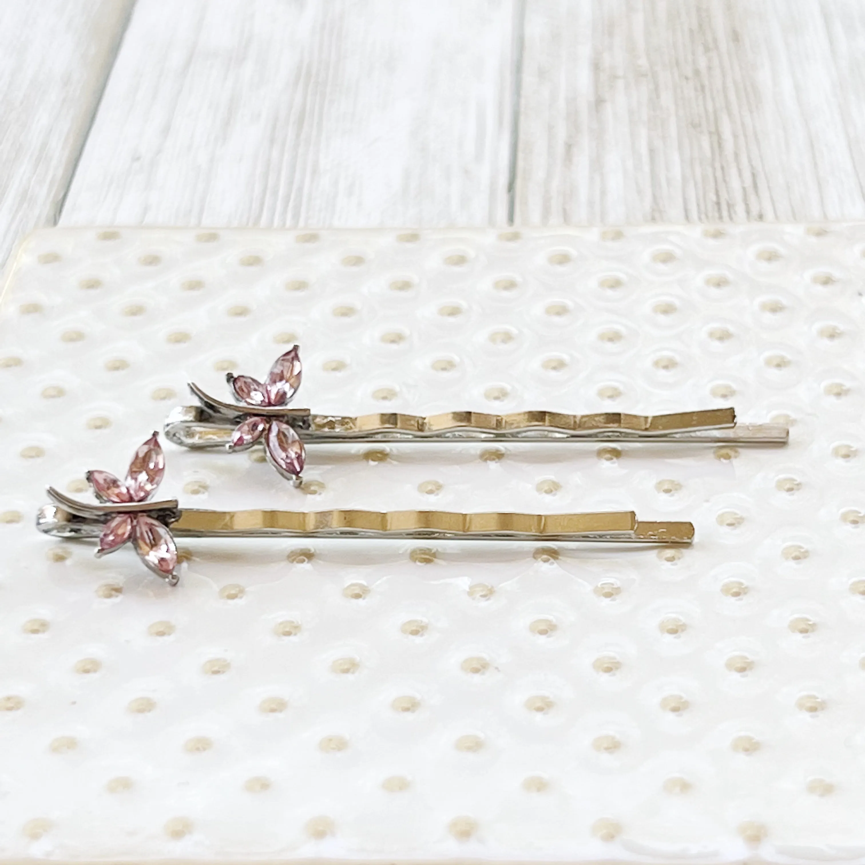 Pink Dragonfly Hair Pin, Hair Pins For Woman, Womens Hair Clip, Womens Bobby Pins, Dragonfly Bobby Pin, Rhinestone Hair Pin, Womans Barrettes