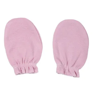 Pink Plain Cotton Mittens