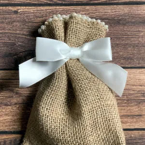 Pre-Tied White Satin Bows - 4 1/2" Wide, Set of 12