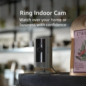 Ring Indoor Cam (newest model)  Home or business security in 1080p HD video, Charcoal