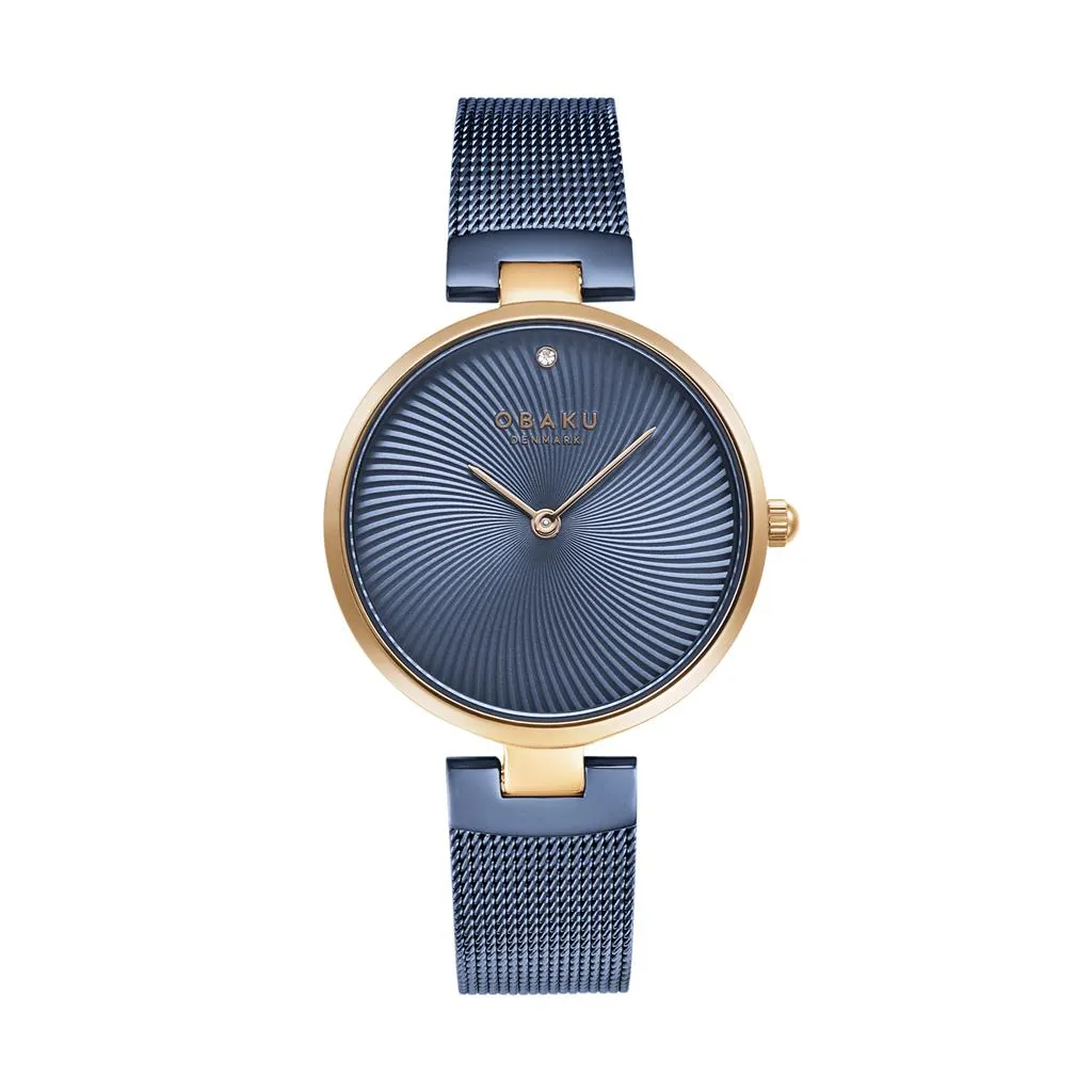 Rose Gold Diamant Ocean Women's Watch by Obaku