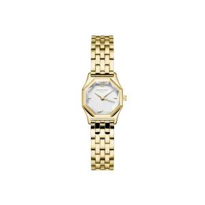 Rosefield Gemme White Steel Gold Watch GWGSG-G02