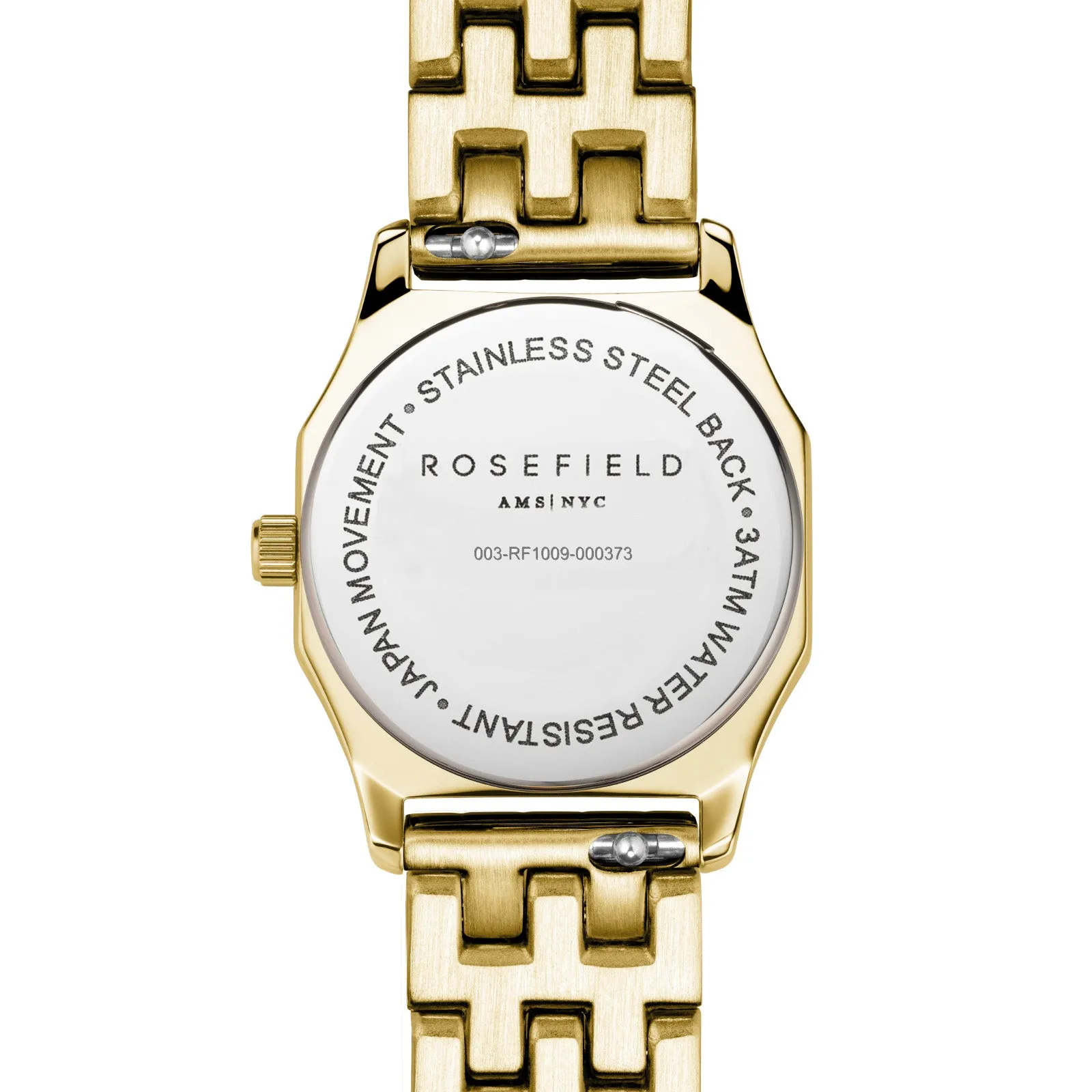 Rosefield Gemme White Steel Gold Watch GWGSG-G02