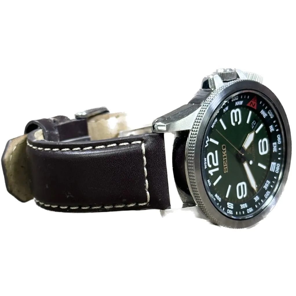 Seiko Prospex Automatic SRPA77K1 - Green Face with Leather Band