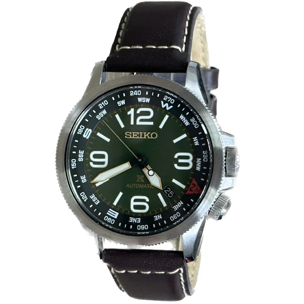 Seiko Prospex Automatic SRPA77K1 - Green Face with Leather Band