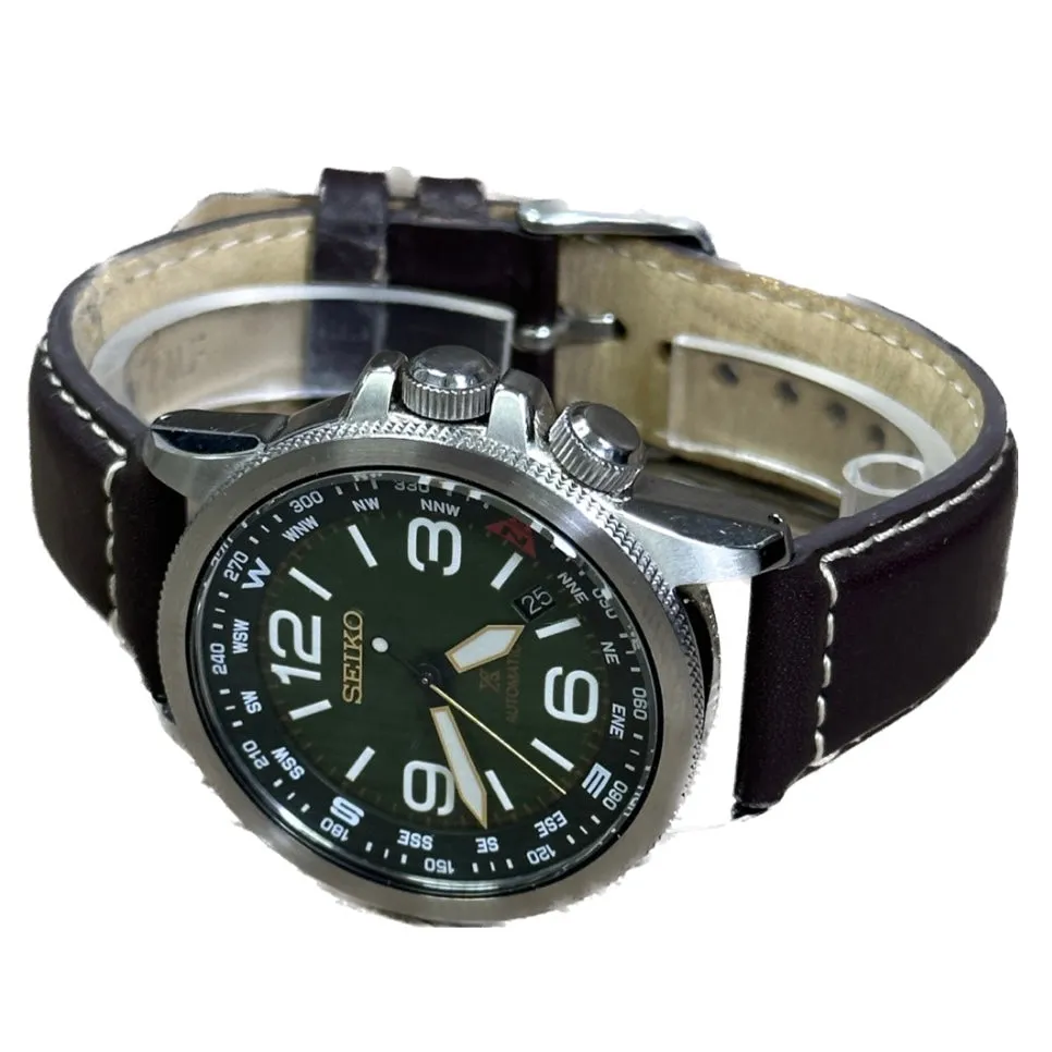 Seiko Prospex Automatic SRPA77K1 - Green Face with Leather Band