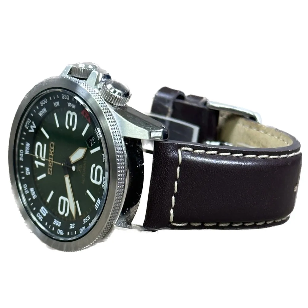 Seiko Prospex Automatic SRPA77K1 - Green Face with Leather Band