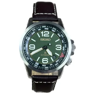 Seiko Prospex Automatic SRPA77K1 - Green Face with Leather Band