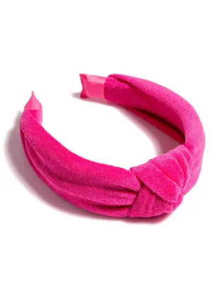 Shiraleah Terry Knotted Headband, Fuchsia - FINAL SALE ONLY