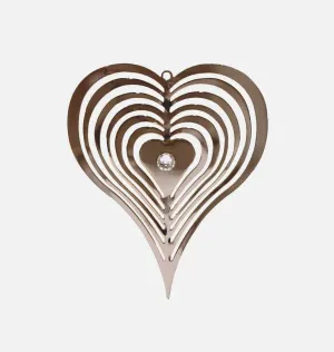 Silver Heart Candle Pin