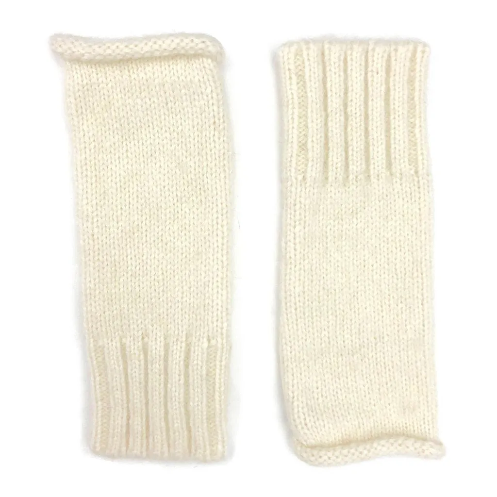 Snow Essential Knit Alpaca Gloves | CozyCouture®