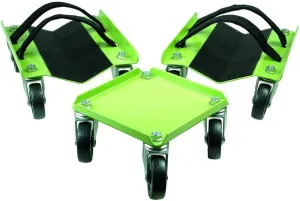 Snowmobile Dolly Heavy Duty Carries up to 1500 lbs (682 kg) V-Slide with 2.5 Nylon Swivel Casters Rubber Pad Protecting Skis and 2 Pairs of Heavy Duty Straps Firmly Attaching on Skis KF2014