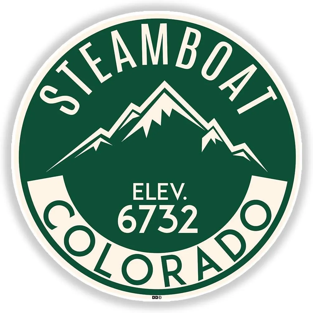Steamboat Springs Decal Sticker Colorado 3" Skiing Mountains Ski Vinyl