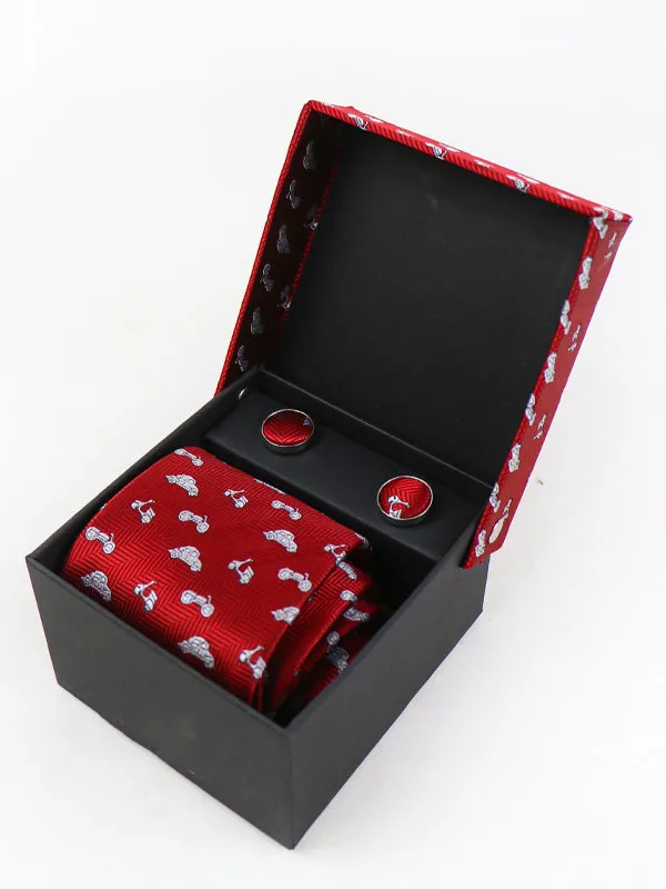 TBS20 3Pcs Tie Gift Box Tie Cuff-Link Pocket Square