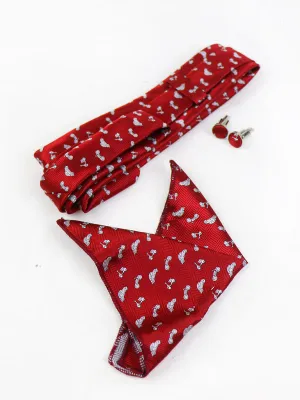 TBS20 3Pcs Tie Gift Box Tie Cuff-Link Pocket Square