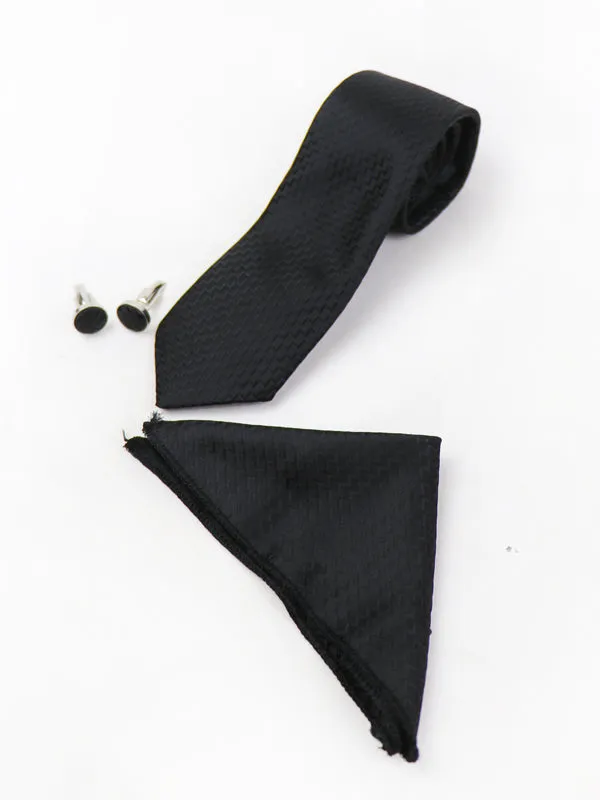 TBS35 3Pcs Tie Gift Box Tie Cuff-Link Pocket Square
