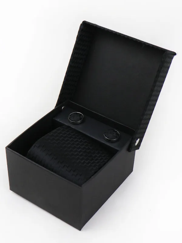 TBS35 3Pcs Tie Gift Box Tie Cuff-Link Pocket Square