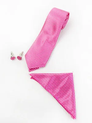 TBS41 3Pcs Tie Gift Box Tie Cuff-Link Pocket Square