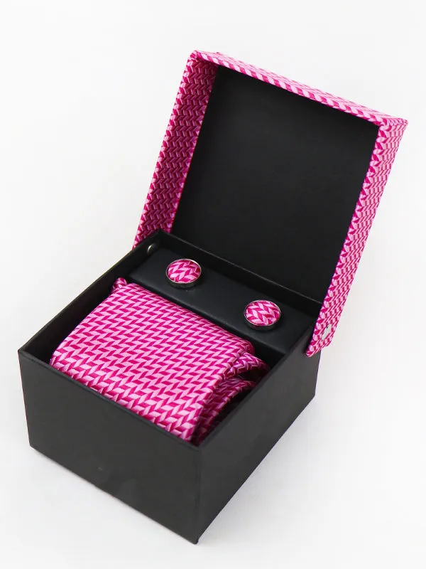 TBS41 3Pcs Tie Gift Box Tie Cuff-Link Pocket Square
