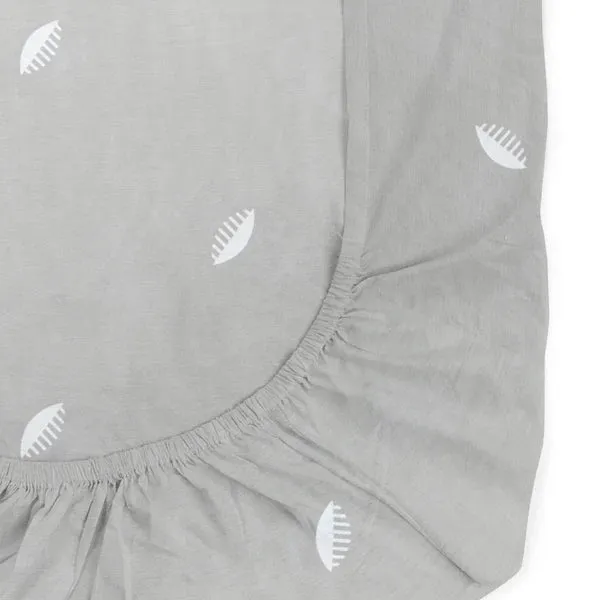 The Baby Atelier 100% Organic Fitted Crib Sheet Grey Comb