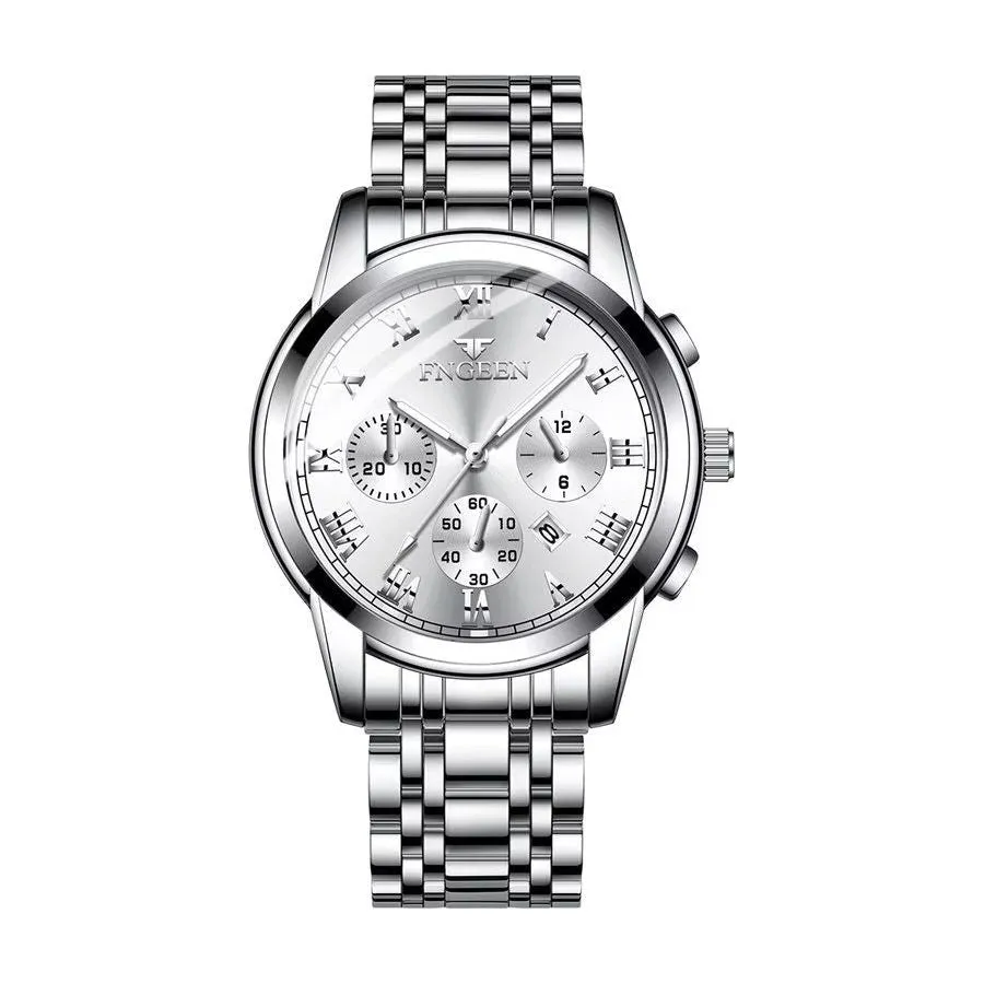 UnityLuxe Unisex 41.5MM Stainless Steel Quartz Watch