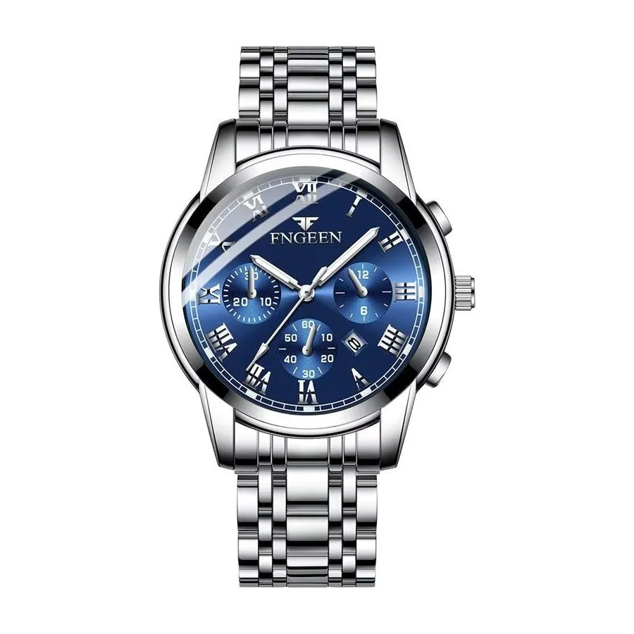 UnityLuxe Unisex 41.5MM Stainless Steel Quartz Watch