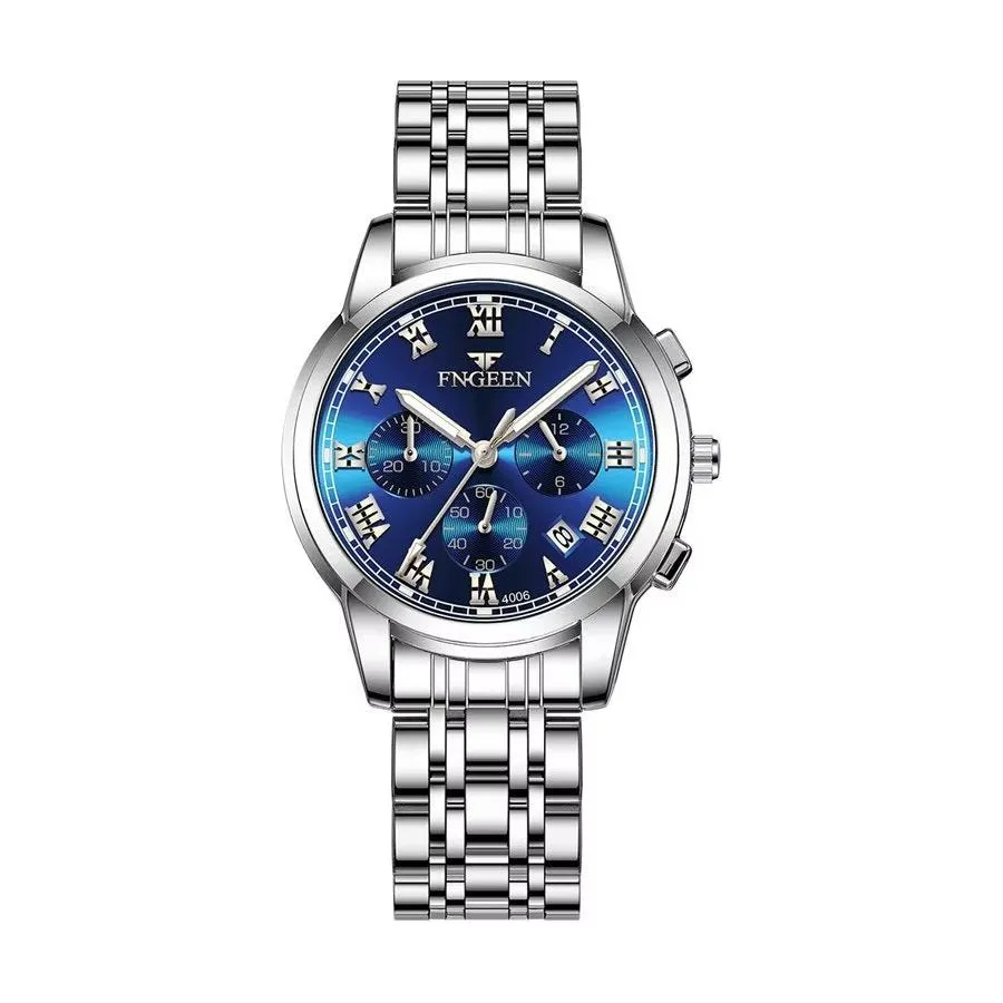 UnityLuxe Unisex 41.5MM Stainless Steel Quartz Watch