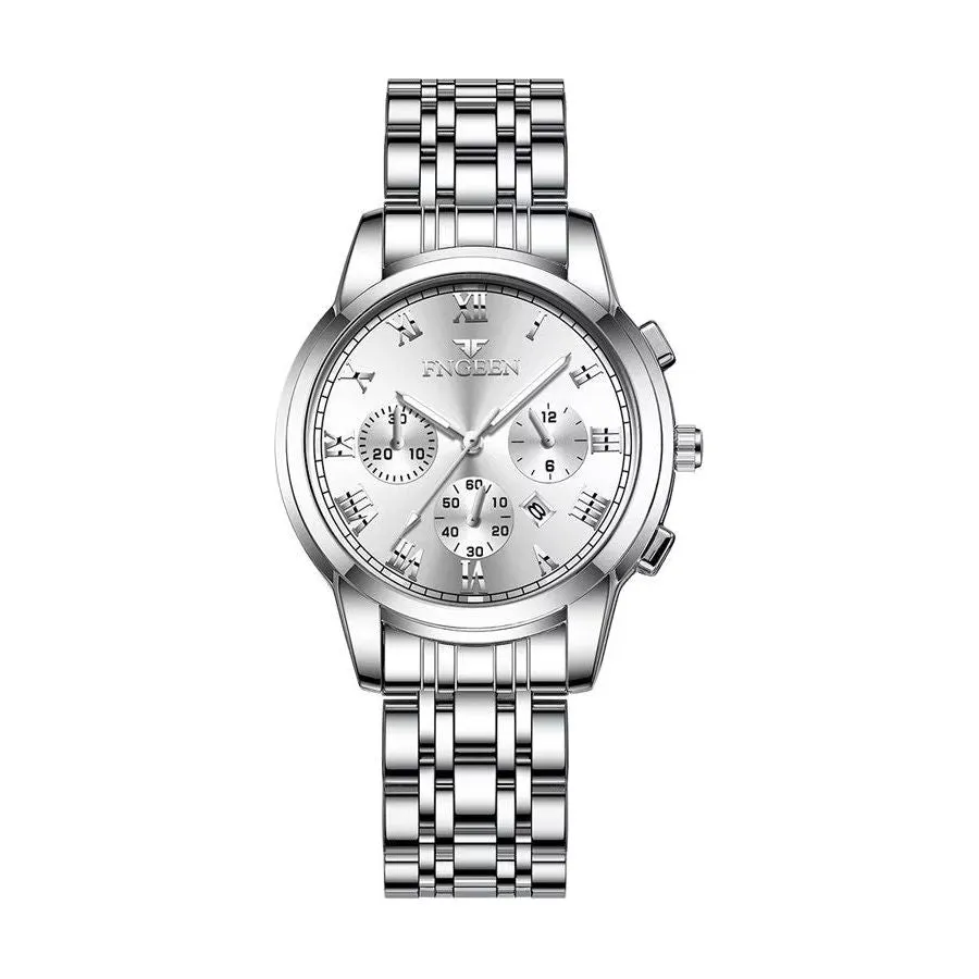 UnityLuxe Unisex 41.5MM Stainless Steel Quartz Watch