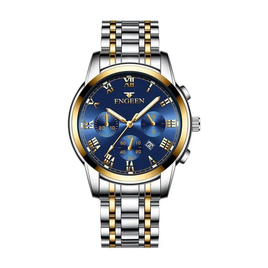 UnityLuxe Unisex 41.5MM Stainless Steel Quartz Watch